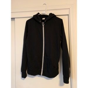 Zine Black Zip-up Hoodie